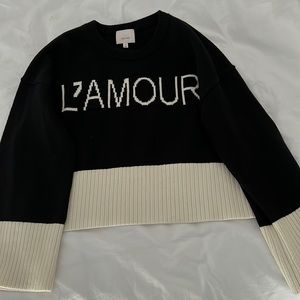 Cinq a Sept black and ivory sweater